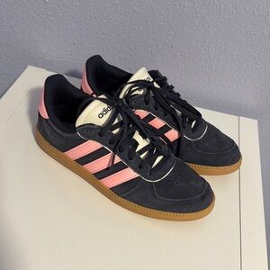 Adidas Black and Pink Trainers